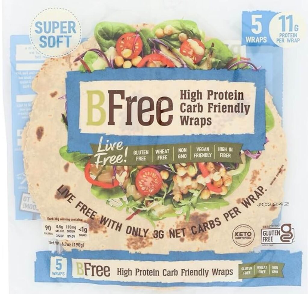 Picture of BFree High Protein Carb Friendly Wraps.