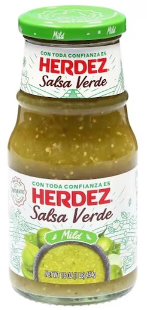 Jar of Herdez Salsa Verde Mild