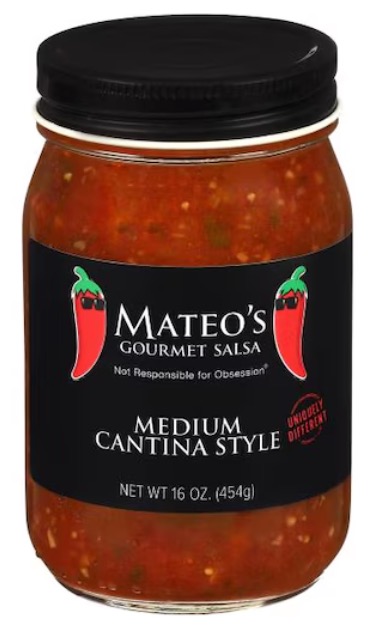 Jar of Mateo's Medium Cantina Style Salsa