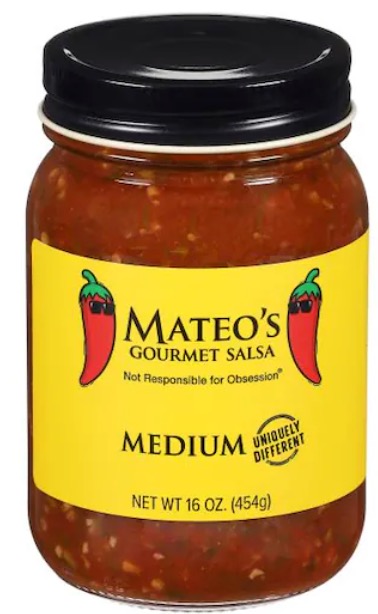 Jar of Mateo's Medium Gourmet Salsa
